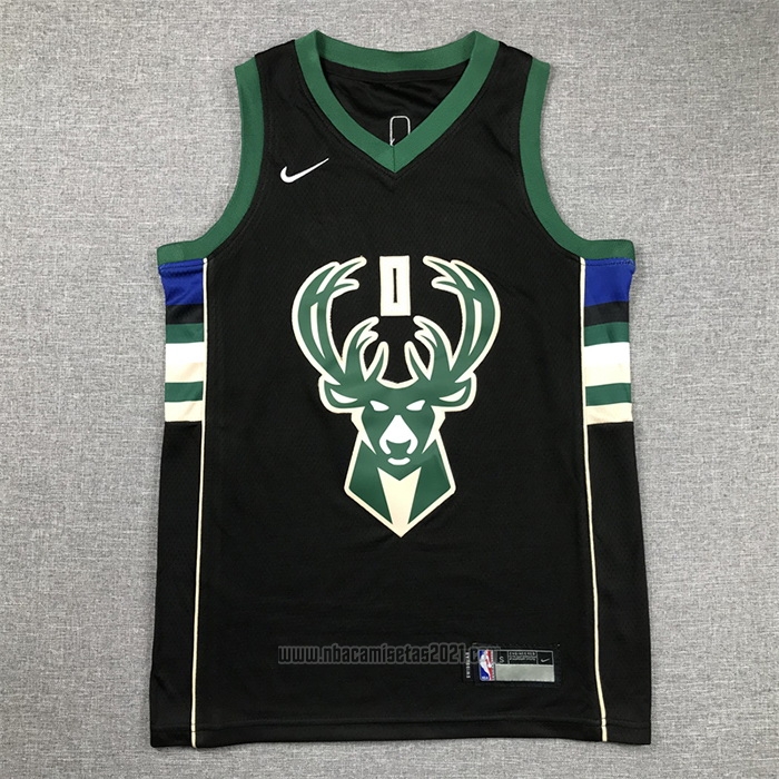 Camiseta Nino Milwaukee Bucks Damian Lillard #0 Statement 2018-19 Negro